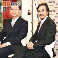 滙豐搞網上投資評論短片，李錦榮（右）做埋節目主持人。