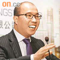 王偉賢表示，公司未來將重點發展長三角及省會城市。	（陸智豪攝）