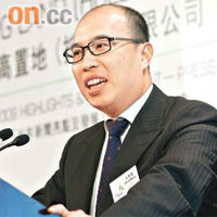 王偉賢表示，盛高擬明年底前增購約二百萬方米土儲。	（黎達豪攝）