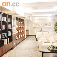 文化角落<br>充滿文化氣息的閱讀室，提供不同類型書籍。