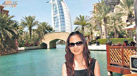 杜拜七星級帆船酒店，令Eva感到當地旅遊業十分蓬勃。