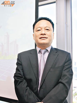 劉紅維表示，「金太陽示範工程」內部投資回報率可達兩成。（孫冰玉攝）