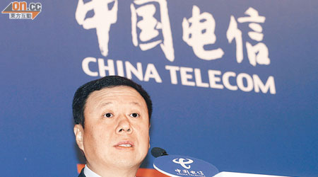 中電信董事長王曉初指出，中電信有條件在明年增加派息。（林少權攝）