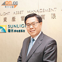 陽光房產吳兆基表示，為重組資產，未來會繼續出售非核心業務。（胡家豪攝）