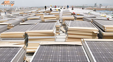 中國太陽能產品輸往歐洲市場佔其出口高達八成。