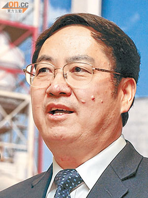 天瑞水泥執行董事兼行政總裁李和平表示，料今年毛利率止跌回升。（潘思維攝）