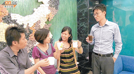 新世界中國嘅「健康甜心涼水」活動，個個員工都受惠。
