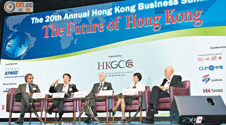 香港總商會昨舉行香港商業高峰會，該會料明年實質經濟增長溫和。