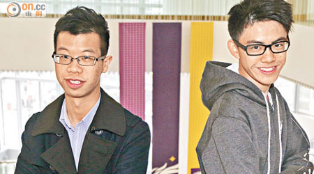Shing（左）及Kyle均為計量金融及風險管理系學生。（鄧宇航攝）