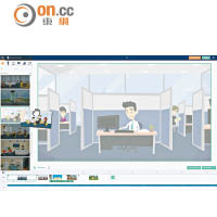用戶可在網上資料庫選樣板，製作及發布動畫影片。