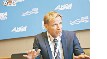 太平洋航運行政總裁Mats Berglund稱，購置二手船遠比建造新船來得划算。（梁鵬威攝）