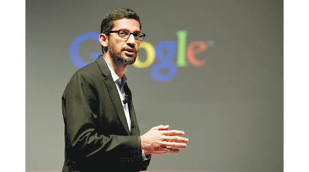 Google母企Alphabet周一公布業績。圖為Google副主席披差。