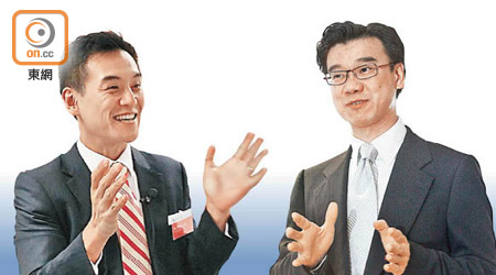 康業信貸老闆李根泰（右）與細佬李根興（左）今趟拍住上搞P2P眾籌平台，聽聞主打「合法」及「法律依據」。