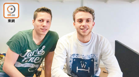 Hackajob由兩位學生Mark Chaffey（右）和Razvan Creanga（左）創立。