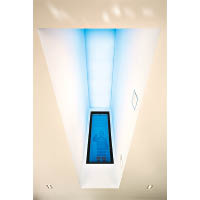 住宅頂層設有天窗，有助引進陽光至室內。