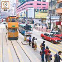 住戶可行至英皇道乘坐電車。