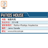 PATIOS HOUSE小檔案