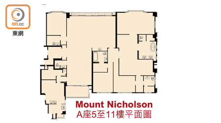 Mount Nicholson A座5至11樓平面圖