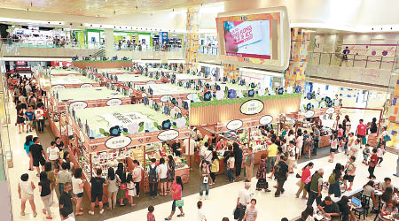 新地十大商場集中推廣本地消費，十月一日及二日期間營業額按年升約百分之八。