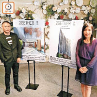 香港興業陳秀珍（右）稱，（隻隻）寓提供222伙，其中開放式戶佔92伙最多。