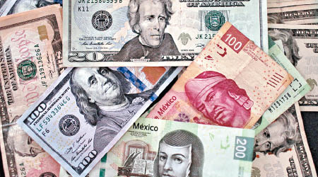 墨西哥披索匯價上周五反彈。