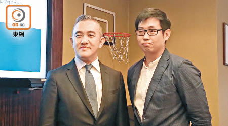 東駿控股總裁陳温才（左）預期，未來一年將專注發展兩個新廠房。