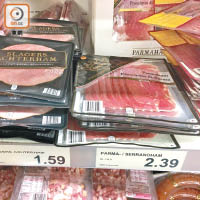 港人最愛的美食如風乾火腿，在荷蘭的售價非常相宜。