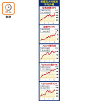 美國五大科技股年內升幅