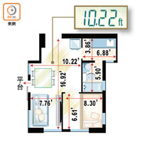 康華大廈單位平面圖