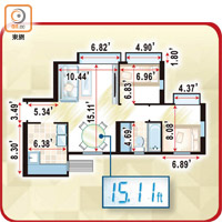 太湖花園兩房平面圖