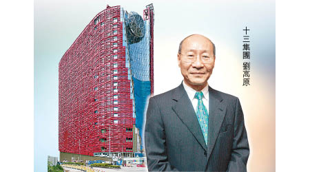十三集團劉高原（右）表示，集團維持十三第酒店（左）於六月底或之前開業的目標。