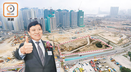 新地以約251億元奪啟德地王，打破政府賣地的地價紀錄。左為主席兼董事總經理郭炳聯。