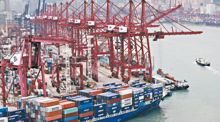 美國四月宣布計劃徵收關稅後，本港五月出口貨值按年升15.9%。