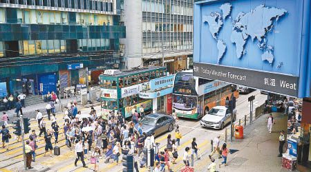 去年流入香港的外資金額勁縮，整體排名遭新加坡超前。