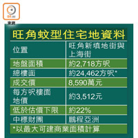 旺角蚊型住宅地資料