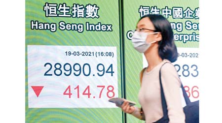 港股昨日總成交2,066億元。（中新社圖片）