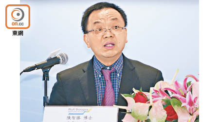 藥明生物去年來自中國的收益激增。圖為首席執行官陳智勝。