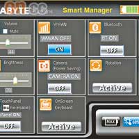 藉着「Smart Manager」觸控平台，一篤就能調校多項設定。