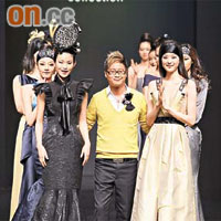 何國鉦與一眾模特兒謝幕，他已是第四次到韓國做騷。