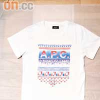 A.P.C.雲咸街開幕紀念Tee $499