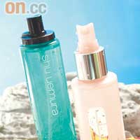 （左）Shu Uemura海洋深層水 $150（B）（右）Clinique Moisture Surge水嫩補濕噴霧 $170（G）