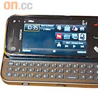 N97 mini的體積比N97小，亦飛甩了QWERTY鍵盤左方的五方向鍵。售價：450歐元（折約$4,985.5港元）、10月推出。