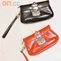 黑、紅色漆皮clutch 各$2,150