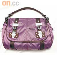 Celerity Collection深紫色孖扣設計手挽袋 $595（a）