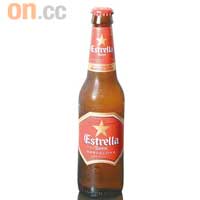 Estrella Damm Lager $29 酒精濃度︰4.6%<BR>來自西班牙的啤酒，麥味較淡，入口順滑，帶微微的橙香。