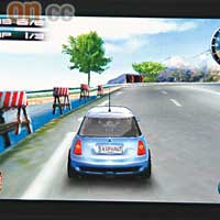 內置立體賽車Game《Asphalt 5》，透過體感甩尾，iPhone都有呢隻Game，但用Wave玩就靚同順好多。