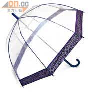 正值雨季，一於買一把Tie Rack紫色豹紋邊透明雨傘傍身喇！原價$249、特價$30