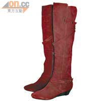 Nine West紅色Over-the-knee 長靴 $2,095（b）