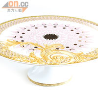 Versace粉紅×金色單層Cake Stand，華麗度5粒星。$4,820（a）