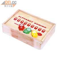 ABC Domino 字母骨牌<BR>內含104個字母骨牌，遊戲過程可訓練手眼協調，又可學習顏色及字母。據聞日本要賣成4,000日圓呢！$99